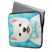 Süße Westie-Laptoptasche Laptopschutzhülle (Vorderseite Links)