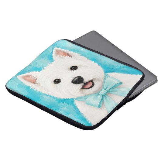 Süße Westie-Laptoptasche Laptopschutzhülle (Vorne Oben)