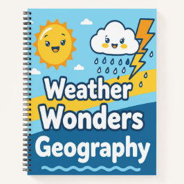 Süße Wetter Wunder der Geographie Personalisiert Notizblock