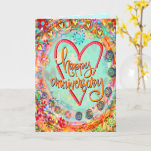 Süße whimsical florale Glückwünsche zum Hochzeitst Karte