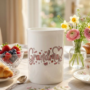 Süße, whimsische Oma Bone China Spezialtasse Porzellantasse