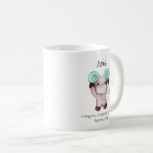 Süße Widder-Widder-Wasserfarbe Stier Sternzeichen- Kaffeetasse (VorderseiteRechts)