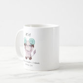 Süße Widder-Widder-Wasserfarbe Stier Sternzeichen- Kaffeetasse (Vorderseite Links)