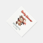 Süße Widder-Winter-Baby-Shower-Serviette Serviette (Ecke)