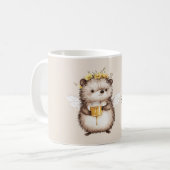 Süße wie Honig Igel Blumen Kaffeetasse (Vorderseite Links)