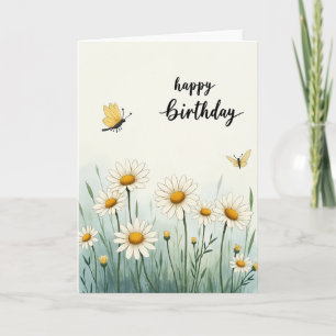 Süße Wiesenkarte mit Gänseblümchen Karte
