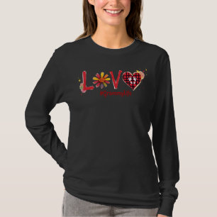Süße Wildblumen-Herz-Liebe-Grammy-Leben-Glückliche T-Shirt
