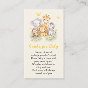 Süße Wilde Safari-Tiere Bücher für Baby  Begleitkarte