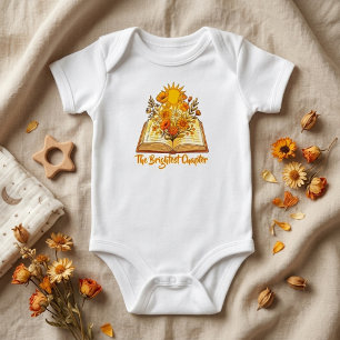 Süße Wilde Sonnenblumen mit einem Buch Boho Sonn Baby Strampler