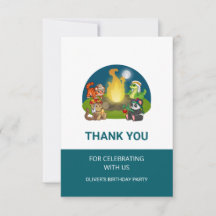 Süße wilde Tiere Dschungel-Camping-Geburtstagsfeie