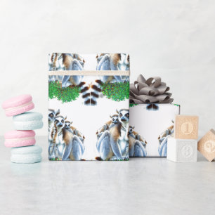 Süße Wildtier-Lemur-Tiere  Geschenkpapier