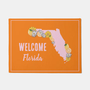 Süße Willkommensmatte mit Karte von Florida Fußmatte