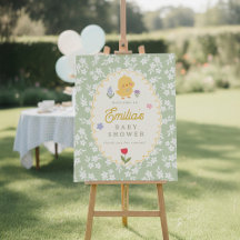 Süße Willkommensschilder für Baby Shower mit Küken