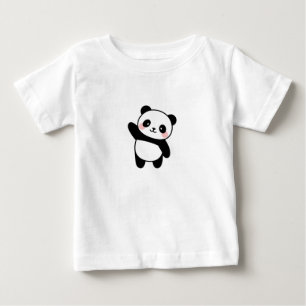 Süße winkende kleine Panda Kawaii Kinder Illustrat Baby T-shirt