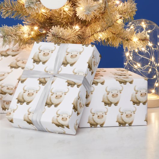 Süße Winter-Arktis-Kuh Geschenkpapier (Feiertage)