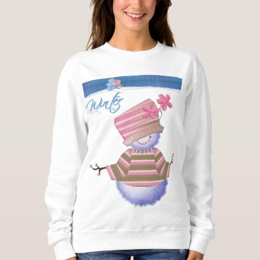 Süße Winter Blues Sweatshirt (Vorderseite)