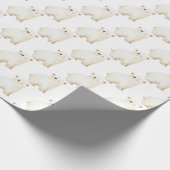 Süße Winter-Eisbären Geschenkpapier (Ecke)