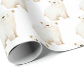 Süße Winter-Eisbären Geschenkpapier (Rolleneckpunkt)