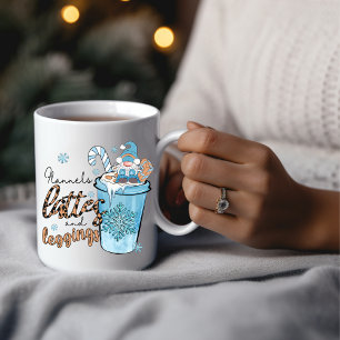 Süße Winter-Gnom-Flanell-Lattes-Leggings Kaffeetasse