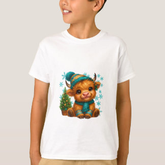 Süße Winter Highland-Kuh-Weihnachtskunst – Cozy Ba T-Shirt