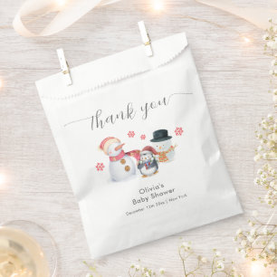 Süße Winter-Pinguin-Schneemann-Baby-Party  Geschenktütchen