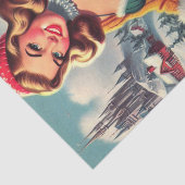 Süße Winter-Pinup Seidenpapier (Ausschnitt)