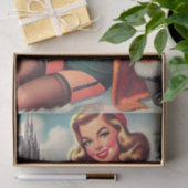 Süße Winter-Pinup Seidenpapier (Geschenk)