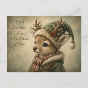 Süße Winter-Rentier-Weihnachts-Grußkarte Feiertagspostkarte