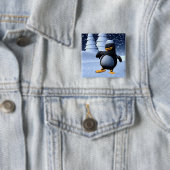Süße Winter-Seemann-Pinguin-Schnee-Feiertag-Kunst Button (Beispiel)