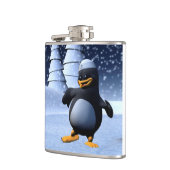 Süße Winter-Seemann-Pinguin-Schnee-Feiertag-Kunst Flachmann (Links)