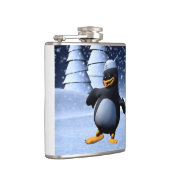Süße Winter-Seemann-Pinguin-Schnee-Feiertag-Kunst Flachmann (Rechts)
