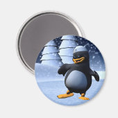 Süße Winter-Seemann-Pinguin-Schnee-Feiertag-Kunst Magnet (Vorderseite/Rückseite)
