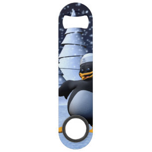 Süße Winter-Seemann-Pinguin-Schnee-Feiertag-Kunst Speed Flaschenöffner