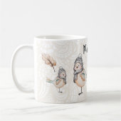 Süße Winter-Spatzen-Illustration Kaffeetasse (Links)