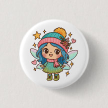 Süße Winterfee Kawaii Pastell Fantasy Kunst