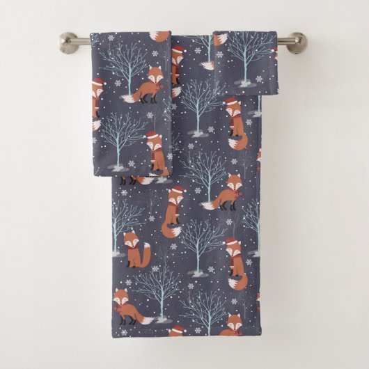 Süße Winterfüchse Badhandtuch Set (Insitu)