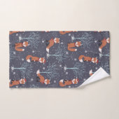 Süße Winterfüchse Badhandtuch Set (Handtuch)