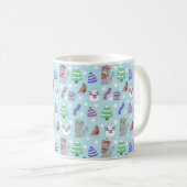Süße Winterkatzen-Collage Kaffeetasse (VorderseiteRechts)