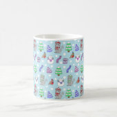 Süße Winterkatzen-Collage Kaffeetasse (Mittel)