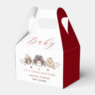 Süße Winterkleidung Weihnachten Baby Shower Geschenkschachtel