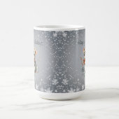 Süße Wintermaus mit Beeren Kaffeetasse (Mittel)