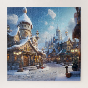 Süße Winterstadt Puzzle