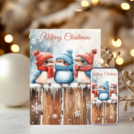 Süße Wintervögel Weihnachtskarten Feiertagskarte
