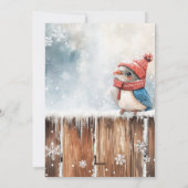 Süße Wintervögel Weihnachtskarten Feiertagskarte (Rückseite)