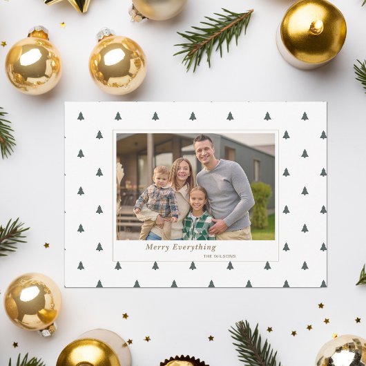 Süße winzige Weihnachtsbäume Weihnachtsferien Foto Feiertagspostkarte
