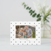 Süße winzige Weihnachtsbäume Weihnachtsferien Foto Feiertagspostkarte (Stehend Vorderseite)