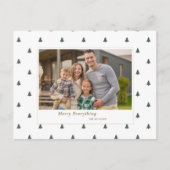 Süße winzige Weihnachtsbäume Weihnachtsferien Foto Feiertagspostkarte (Vorderseite)