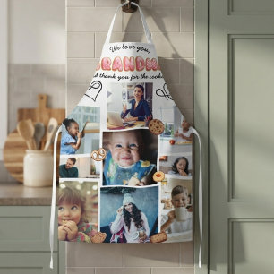 Süße Wir lieben dich Oma Fotocollage Schrift Schürze