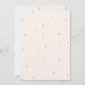 Süße wird Eins Pink Gold Mädchen Einladung (Rückseite)