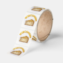 Süße Wisconsin-Käse-Volkskunst-Aufkleber